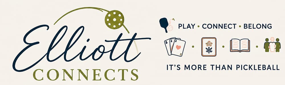 Elliott Connects — Play · Connect · Belong — it's more than pickleball